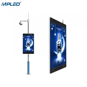Customized Design Waterproof 6000 Brightness P4 P5 P6 P8 Pole Standing Street LED Screen