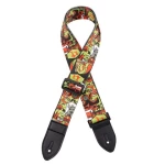 Customized Guitar Strap Jacquard Weave Hootenanny Guitar Strap with Leather Ends