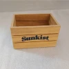 Customized logo small wooden crate/ wood fruit crate