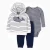 Import Customized sweatsuit Baby boy and baby girls Long-Sleeve Bodysuits and Pants Baby Cotton clothing 3pcs set from China