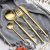 Import customized Wedding Event Dinnerware Cutlery Set Travel Spoon And Knife Fork Stainless Steel Gold Black Fast delivery factory from China