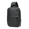 Customized Wholesale Leisure Fashion Rubber Waterproof Waist Pack for Men Crossbody Waist Bag Black Pillow Water Proof Polyester