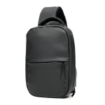 Customized Wholesale Leisure Fashion Rubber Waterproof Waist Pack for Men Crossbody Waist Bag Black Pillow Water Proof Polyester