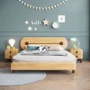 Cute Solid Wood Eco-friendly Natural Kids Single Bed with Newest Design