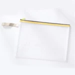 cute stationery korean high quality A4 size clear plastic waterpoof EVA document file bag with zip lock