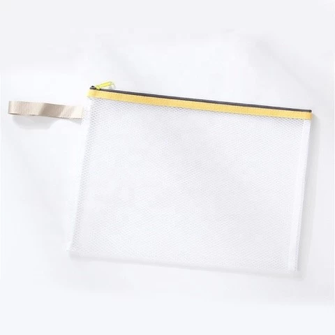 cute stationery korean high quality A4 size clear plastic waterpoof EVA document file bag with zip lock