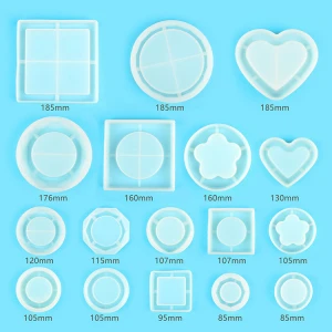 D2 Silicone Ashtray Mould  for Resin DIY heart-shaped Square Round Plum-shaped Ashtray mold,diamond shape silicone mold