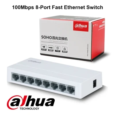 Dahua 10/100Mbps 8-Port Mini Fast Ethernet Desktop LAN Network Switch Hub