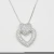 Import Diamond Full Clear Crystal Heart Jewelry Necklace Earrings Set from China