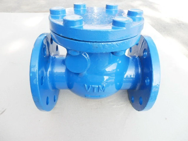 DIN PN16 Ductile iron Resilient Sealing Swing Check Valve With Weight