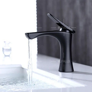 Direct sale deck mount bathroom sanitary faucet wash basin faucet accessories Basin mixer Brass body Black