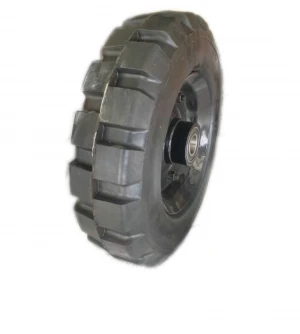 Direct Selling Multi-colored rubber Non-slip and durable solid pu  wheel for wheelbarrow
