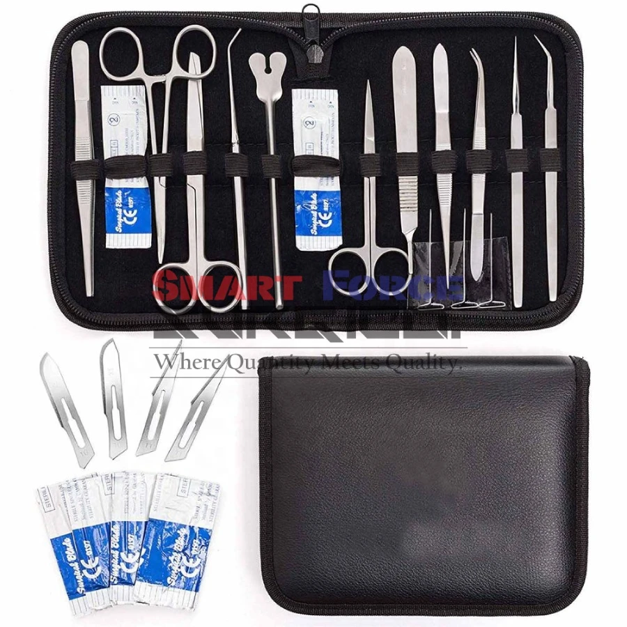 Dissection Kit Advanced 24 Pieces Medical Student Instruments 3 T Pins Biology Tools Stainless Steel Scalpel Handle