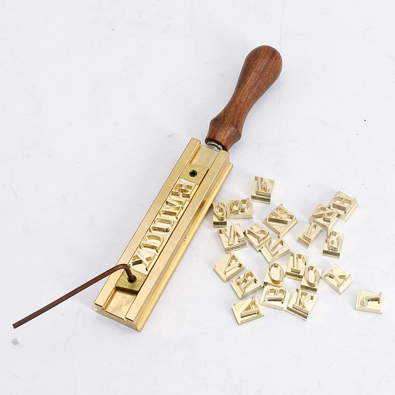 DIY Brass Stamp Alphabet Copper Stamp Mold Letter Set and Numbers Stamp Punch Set Leather Embossing Mould