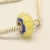 Import DIY Charm Bracelet big hole yellow blue charm Murano Glass Lampwork Bead from China