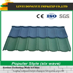 DONYUE brand color stone coated steel roof tile price for home building