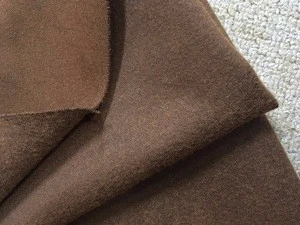 double brushed polyester viscose blended knitting fabric for overcoat