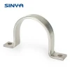 Double Pipe Clamps U Type Hose Clamp For Stainless Steel Tube U Shaped Conduit Saddle Strap Hardware Metal with Rib Zinc Plated