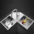 Import Drop-in cUPC Stainless Steel Topmount Corner Kitchen sink with Double Bowl from China