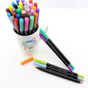 Dual Brush Art Markers 36 colors drawing pen brush tip and round tip