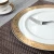 Import Dubai hotel restaurant golden round chinaware Persian Arabic fine bone china crockery dinnerware set from China