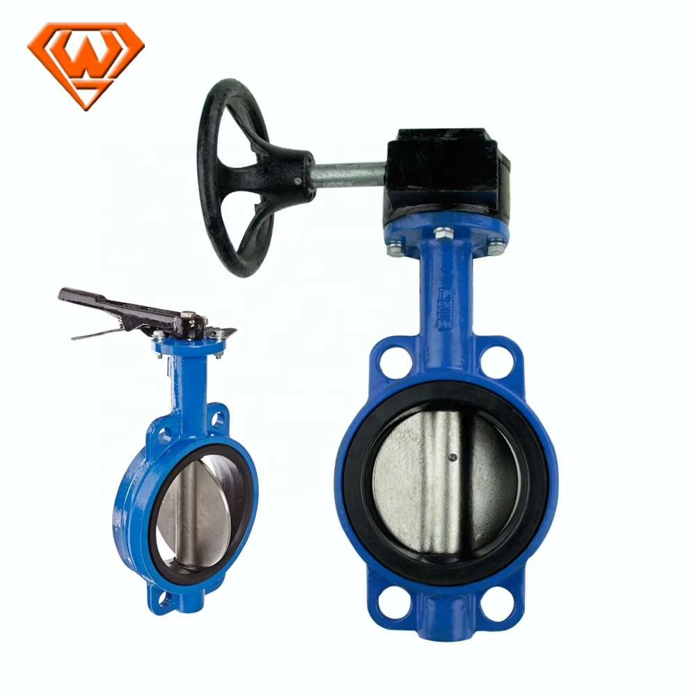 Ductile Iron Sanitary Standard Price Handle Manual Wafer Butterfly Valve