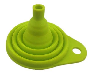 Durable 5 layer Silicone foldable funnel kitchenware collapsible funnel
