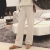Early Spring New Fashion Celebrity Temperament Beige High Waist Relaxed Wide Leg Pants Women Casual Pants