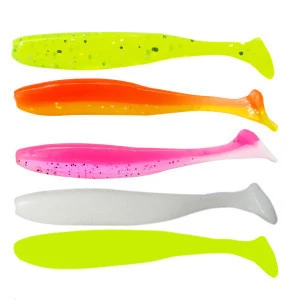 EASYPOO 20 Pieces Artificial Soft Fishing  Lure  55mm 70mm 90mm T Shape Tail  Silicone Rubber Soft Bait Lure
