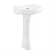 Import Economic Ceramic washbasin stand bathrooms round ceramic one piece pedestal basin from China
