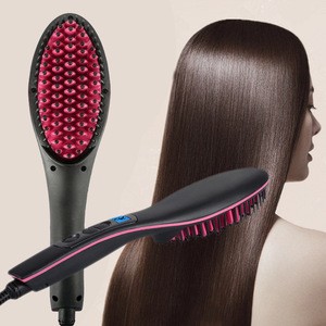 Electric Hair Straightener Brush Hair LCD Styling Straightening Comb Ionic Hair Brush Hot Irons Comb Hairbrush Heating Comb Tool