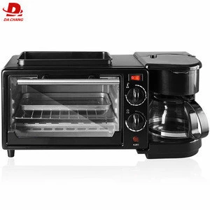 Electric heater 3 in 1 Breakfast Maker Coffee Maker with Frying Pan and Toaster Oven