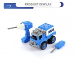 Electric police rc cars truck DIY remote control assemble voice 2.4G with tools