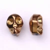 Electroplated Skull Shape Crystal Glass Beads DIY Jewelry Accessories Loose Beads