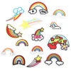 Embroidery Applique Patches Stickers Rainbow Sew On Patches and Badges Fabric Repair Patch for Kids Clothes Jeans Jackets Shoes