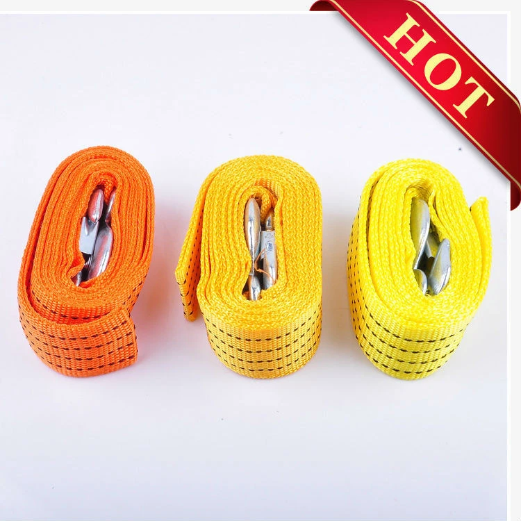 EMERGENCY TOWING STRAP WITH HOOKS CAR TOW ROPE NON SHRINK NYLON HEAVY DUTY TOW ROPE