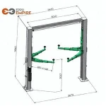 ER808 new 2 post lift made in china supplier  manufacturer car body repair tool