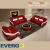 Import Evergo 2016 Modern Design living room furniture, leather sofa set, 3 2 1 seater sofa with coffee table from China