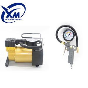 Factory Directly Provide Cheap 24v Auto Air Pump Tire Inflators DC 12V Metal Air Compressor with Tyre Pressure Gauge Gun for Car