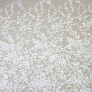 Factory embroidery guipure flower mesh lace fabric