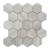 Import Factory price irregular Italy bianco carrara white natural marble hexagon stone kitchen backsplash mosaic tile from China
