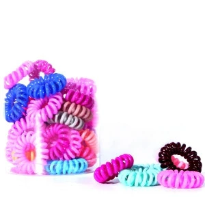 Factory Wholesale elastic telephone line hair tie spiraled hair band for girls women
