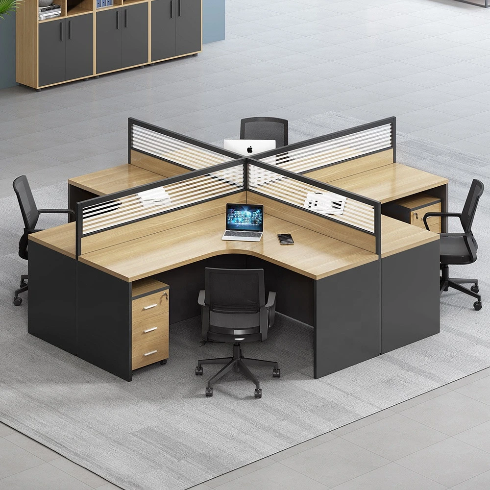 Factory Wholesale Office Furniture 4 Person Cubicle Office Partition Customized Modern Modular Office Workstation