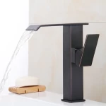 Fapully Black taps and mixers high quality basin faucets oil rubbed bronze single handle brass basin faucets bathroom taps