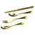 Import Fashion design high quality titanium gold lightweight dinnerware set from China