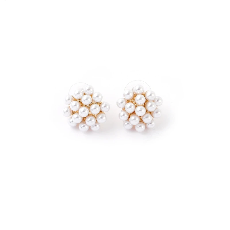 Fashion Party Gold Earrings Wholesale Classic Bohemian Flower Shape Pearl Earrings Women