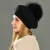 Fashion Solid Color Beret Cap Spring British Stylish Real Fur Pom Pom Hats Autumn Women Beret Hat