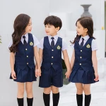 Fashion Summer USA UK Primary School Uniform Designs Kids School Uniforms