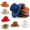 Fashion Wholesale Western Folding Cowboy Hat With Cross Stitching