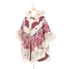 Fashion Winter Thick Cloak Cape Poncho With Pocket Faux Fur Collar Hooded Wool Other Scarves Shawl